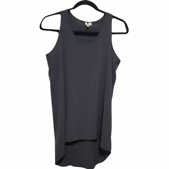 FRENCHI Racerback Sleeveless Tank Top, Color Grey Sheer, Size M - Picture 3 of 6